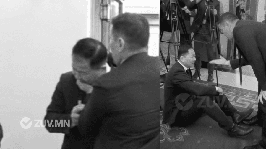 УИХ-ын гишүүн Д.Энхтүвшин Төрийн ордонд НЗД-ын орлогч Т.Даваадалайд гар хүрэв