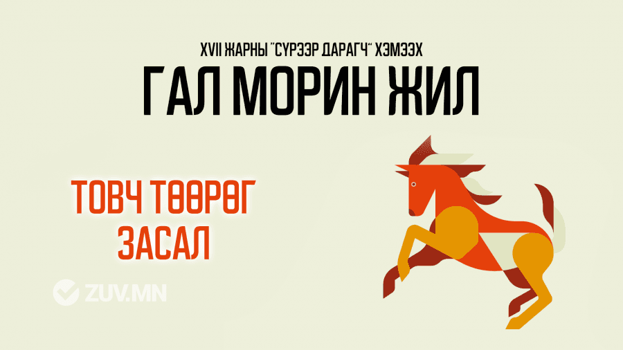 Арван хоёр жилтний гал морин жилийн товч төөрөг, засал