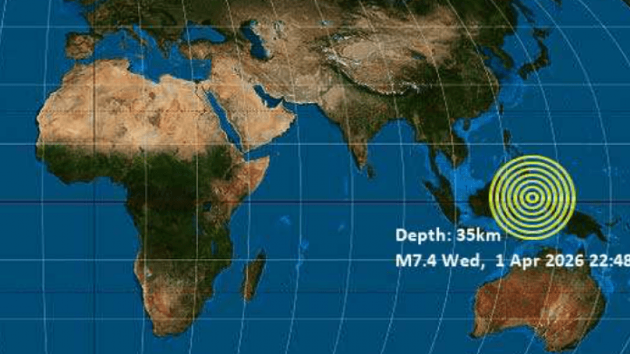 Индонезид 7.4 магнитудын хүчтэй газар хөдлөлт болж, цунамийн анхааруулга өглөө